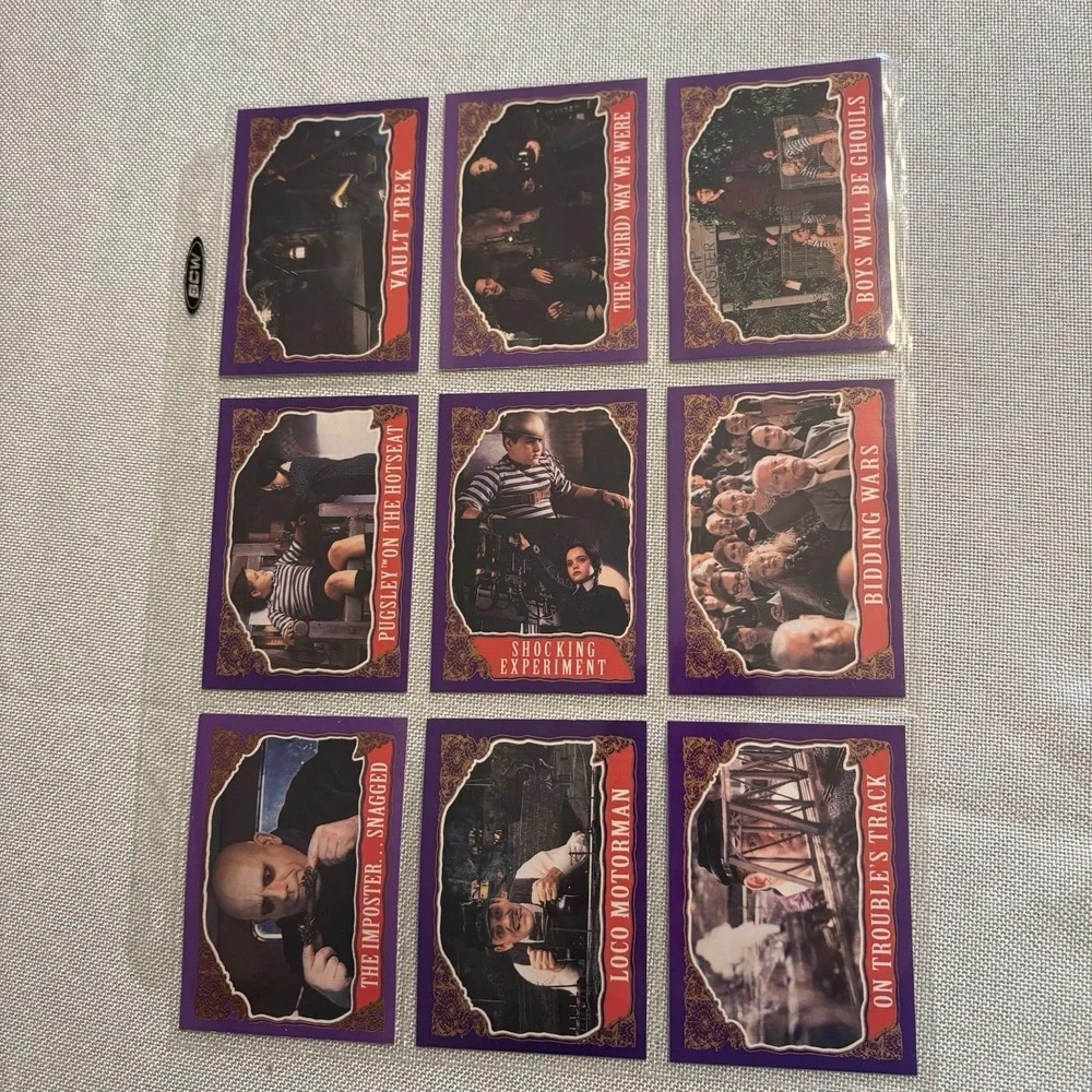 The Addams Family Topps Trading‎ Card Set 99 Cards 11 Stickers Wednesday Addams